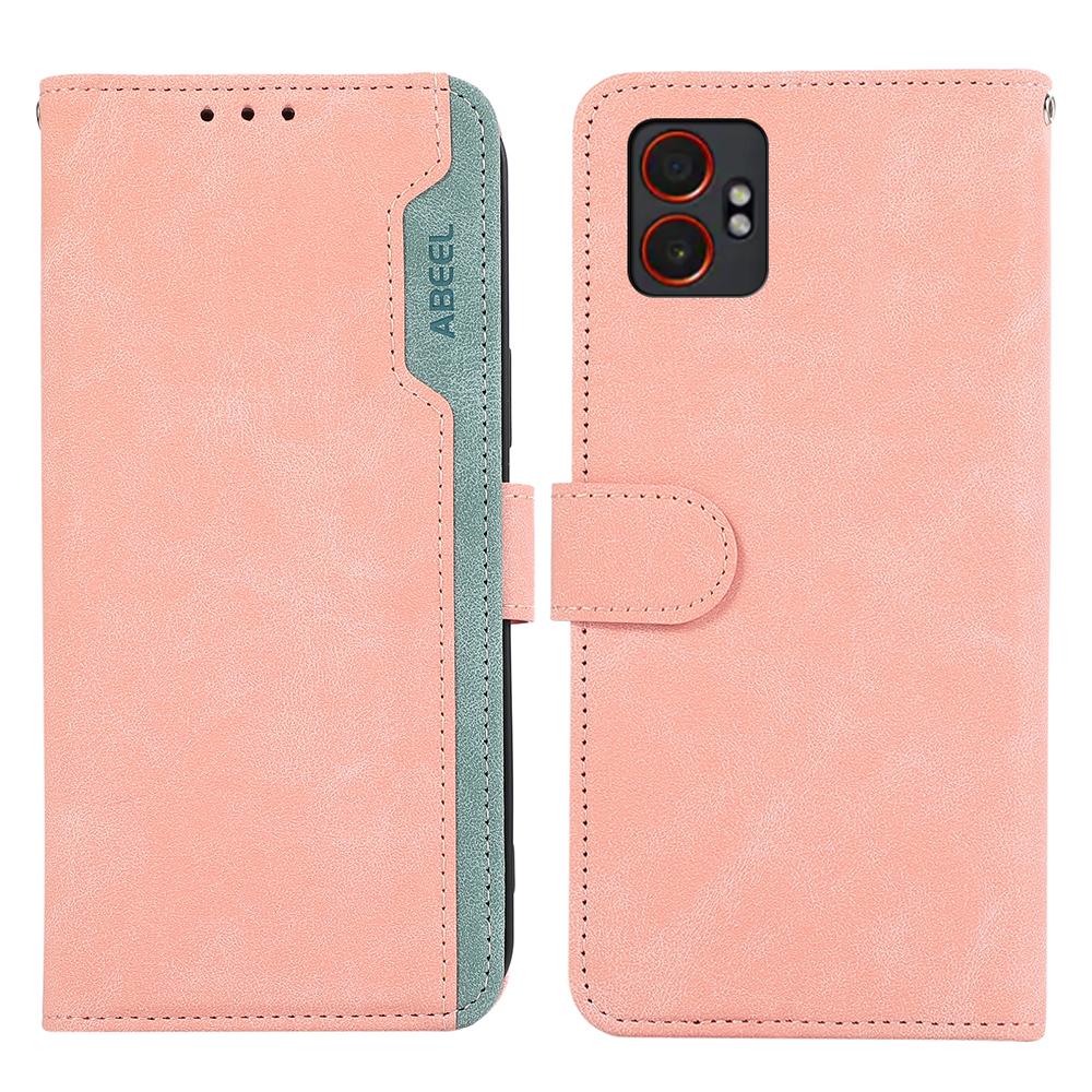 ABEEL For Samsung Galaxy XCover7 Pro Case Color Splicing Leather Flip Phone Cover RFID Blocking