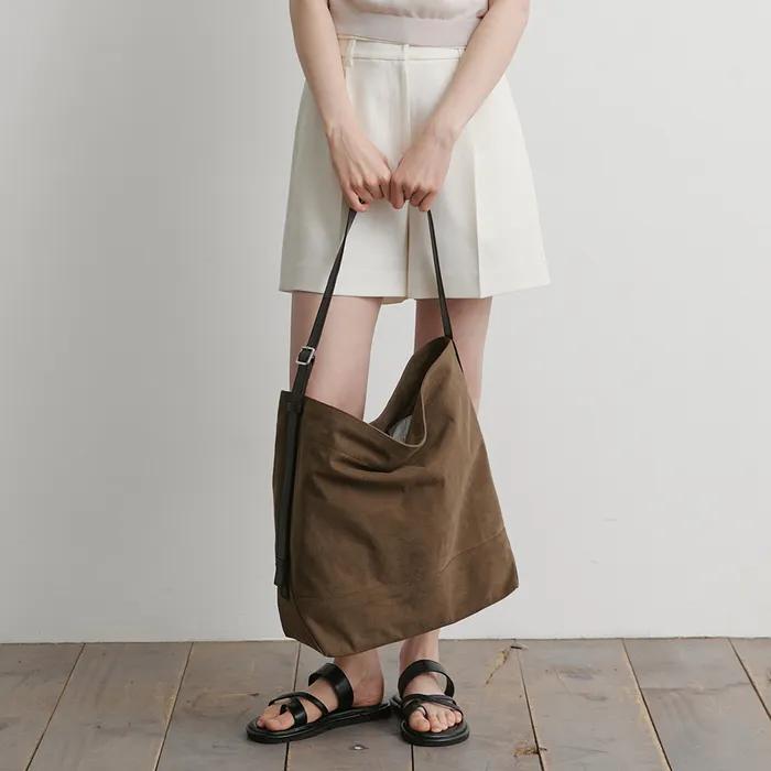 Jane Canvas Bucket Bag_KHAKI