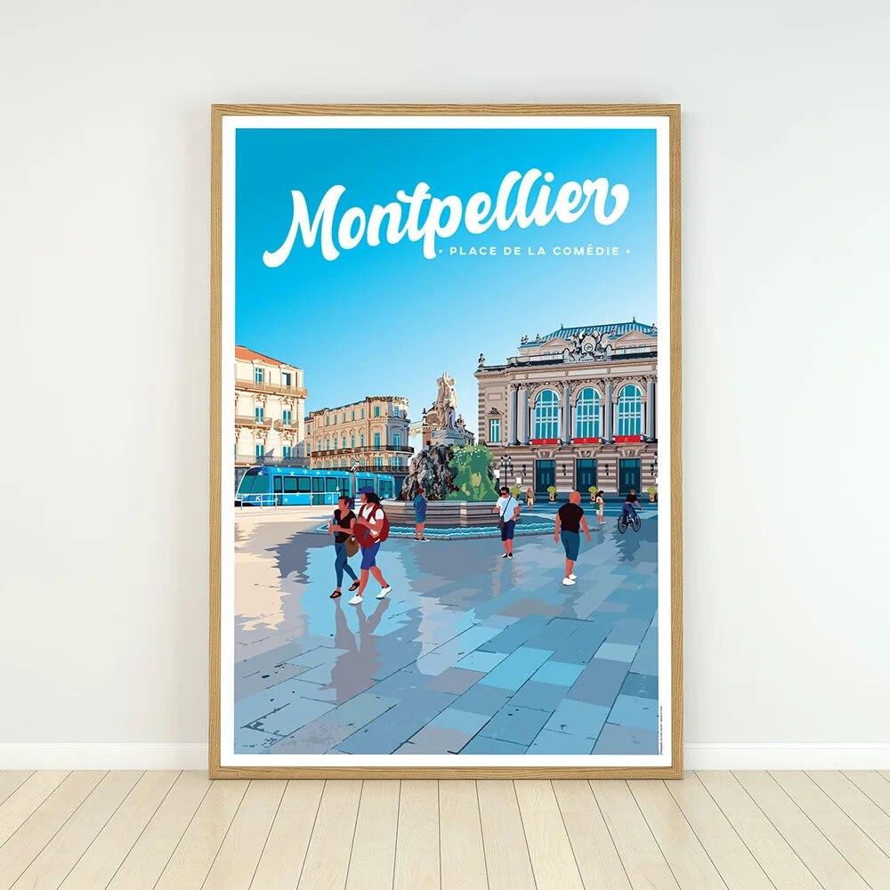 Landes Montpellier Landscape Poster Saint Malo City Travel Canvas Painting Modern Wall Art Print Pictures Aisle Home Decoration No Frame