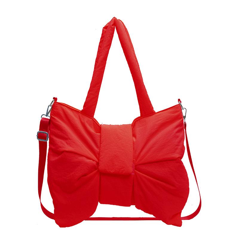 

Большая сумка через плечо с бантом, женская сумка через плечо, пригородная большая сумка красный