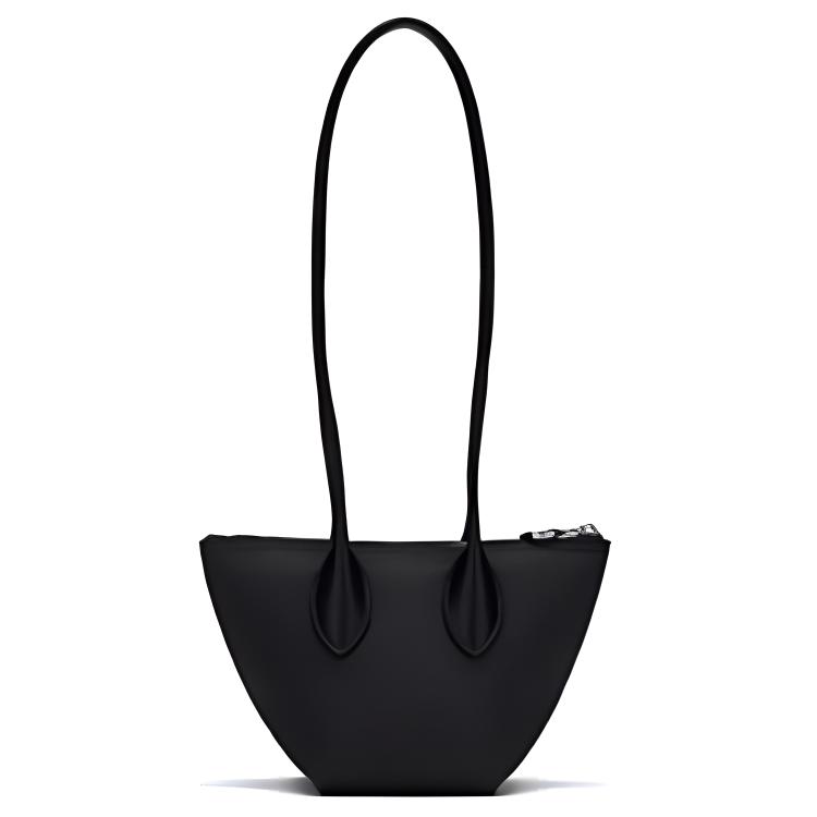 Lacoste Fashion Versatile PVC Tote Shoulder Bag Small Women bags Black NF4824ZP-000