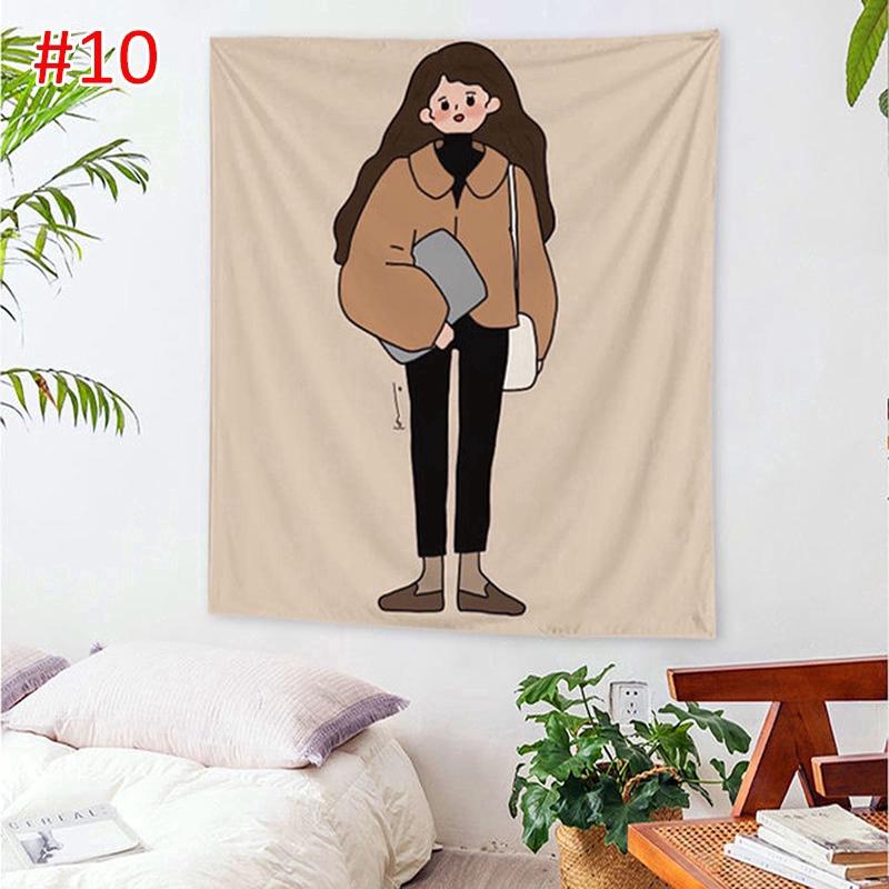 Гобелен Гостиная Спальня Стена Милая Девушка Эстетический Декор Фон Ткань 100x75cm — фото 14