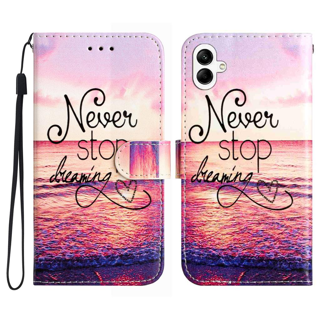 For Samsung Galaxy A07 Printed Pattern PU Leather Phone Cover Wallet Case with Stand