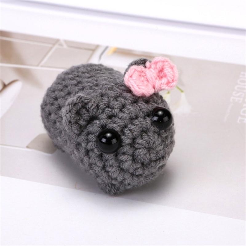Handmade Crochet Keychain Toy Plush Toy Soft Knitting Toy for Children Adults Bags Decors
