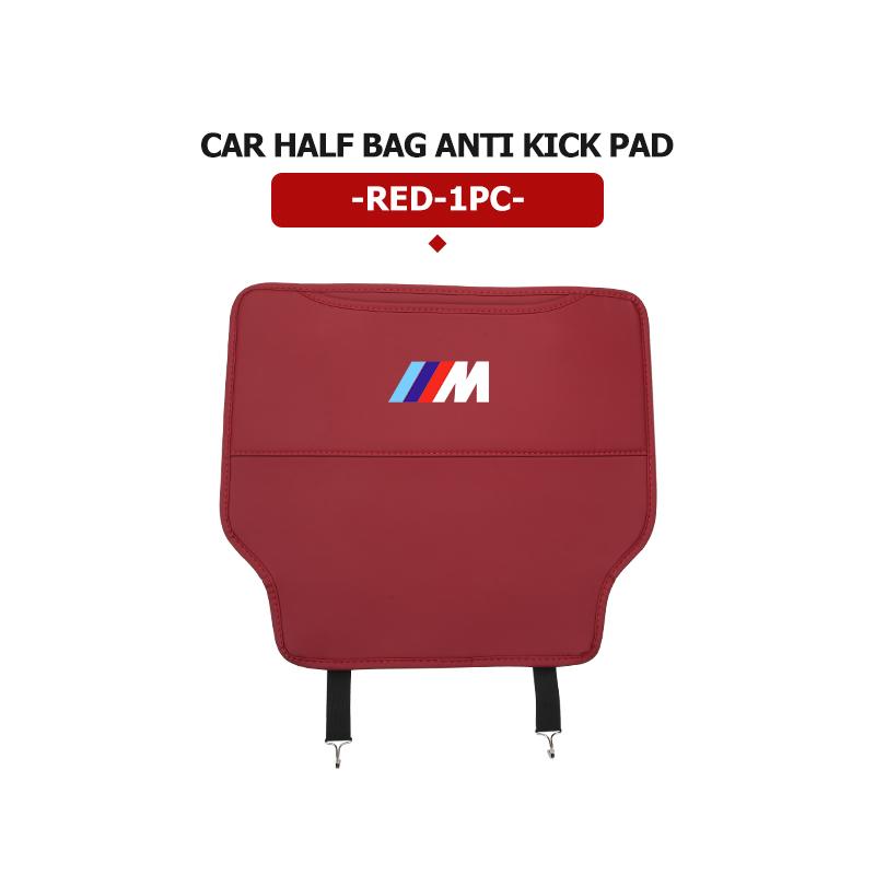 Car Seat Backrest Anti Kick Pad Protector Mat Storage Bag Emblem Accessories For BMW E70 E91 E30 G30 E53 M3 M5 X6 X4 X7 E92 E93