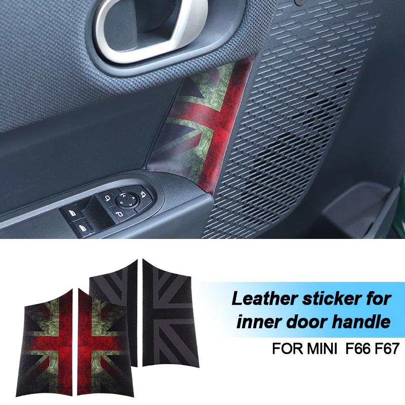 Car Interior Door Handle Knob Leather Sticker Protection For Mini Cooper F66 F67 For Mini Cooper Car Decoration Accessories