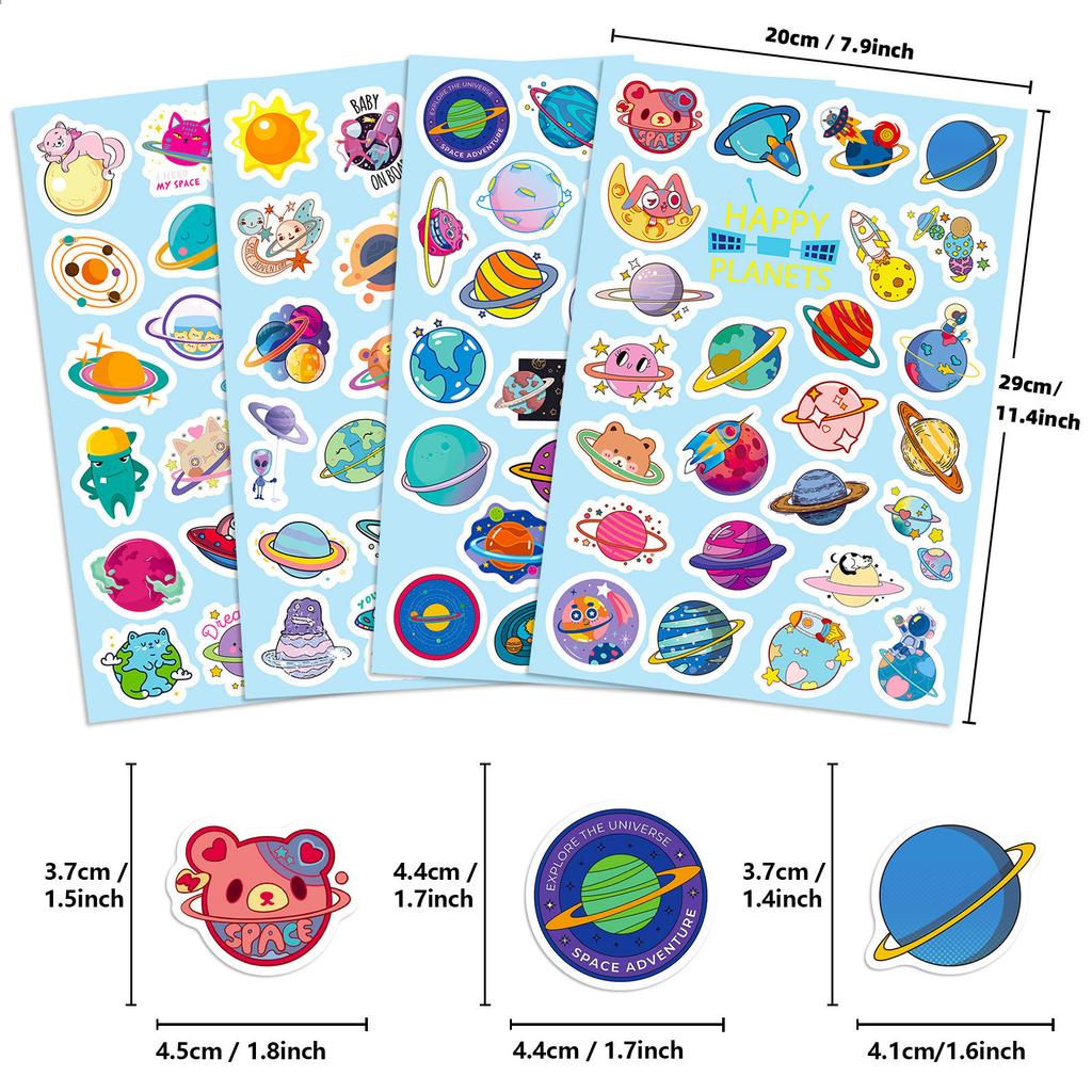 100 Space Planet Graffiti Stickers Creative Personality Space Nasa Astronaut Graffiti Stickers 4/