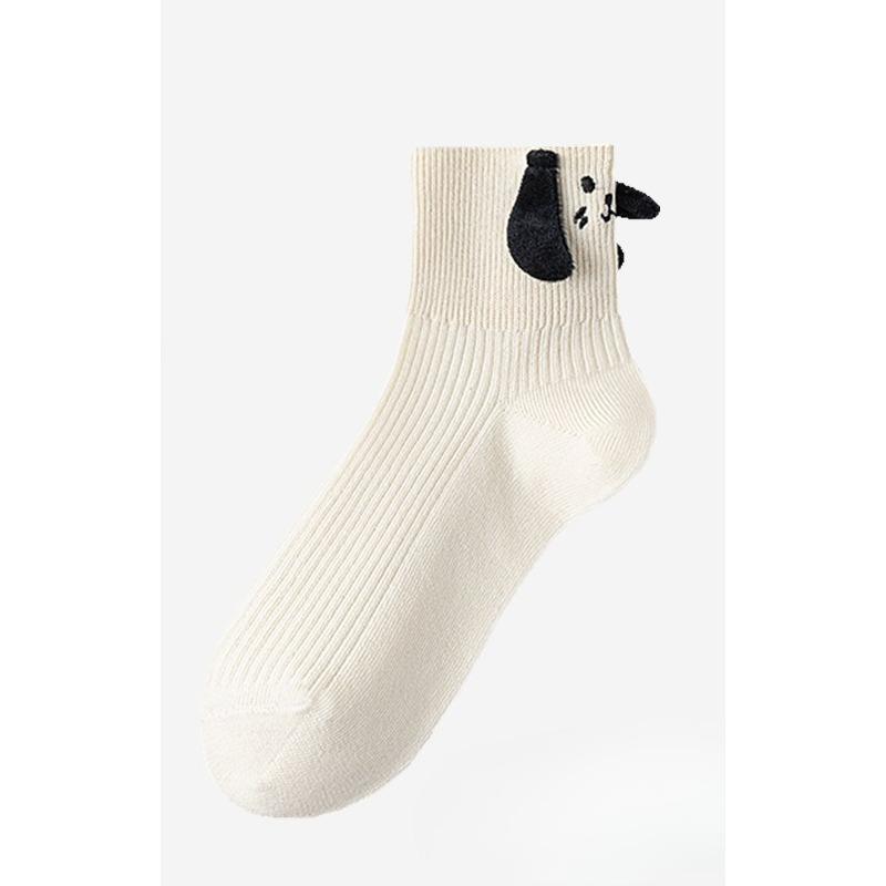 Women's Summer Thin Cartoon Cute Three-dimensional Ear Socks, Versatile Sweat-absorbing and Odor-proof Short Socks, Boneless