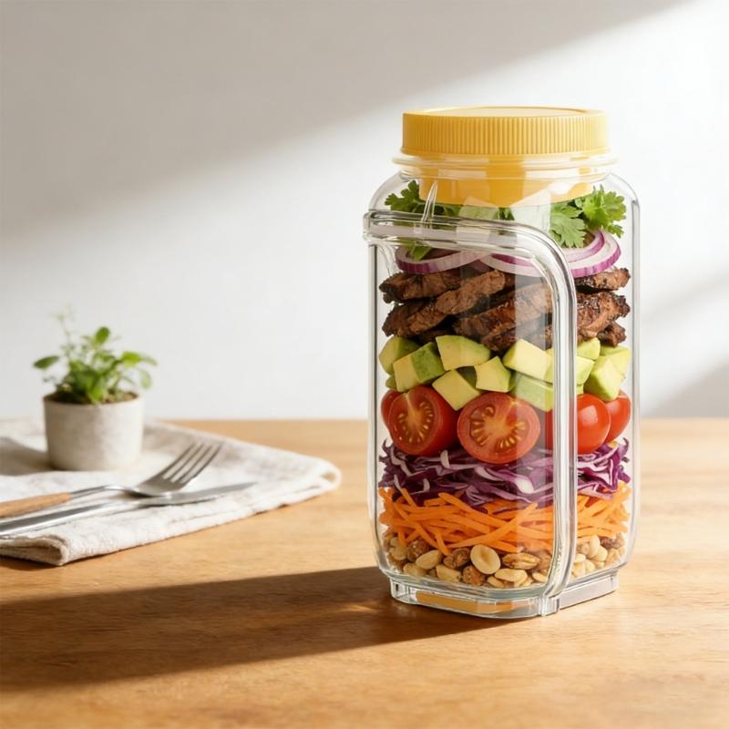 Functional Plastic Square Container For Various Food Freshness Preservations With Hassle Release Cleaning Maintenance