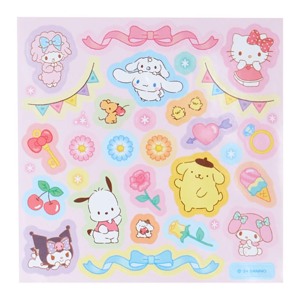 Sanrio Coloring Sticker 16cm Wide x 3cm Deep x Sanrio 429074 & Set, Pink, Approx. 22.5cm High, Characters,