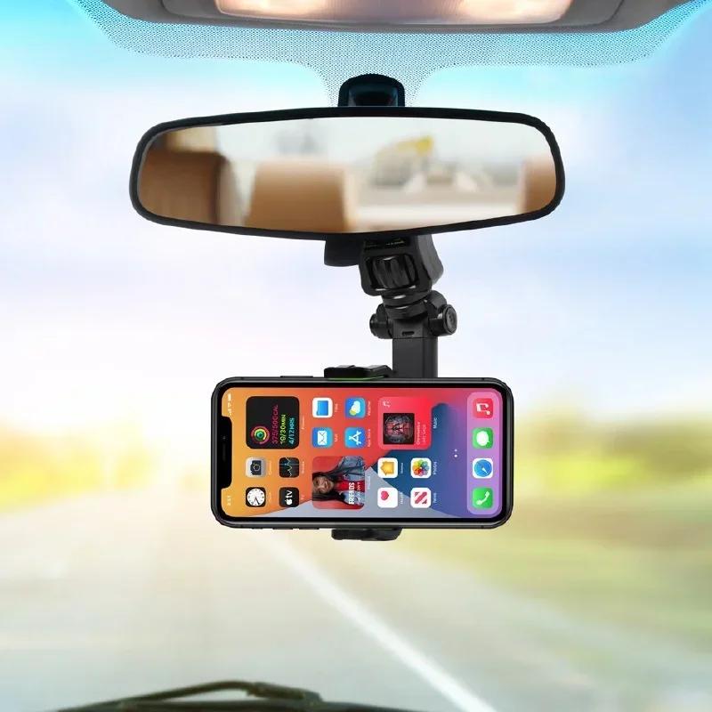 Xiaomi Adjustable Universal Car Rearview Mirror Phone Holder Stable Clip Lazy Bracket Multi-function Lightweight