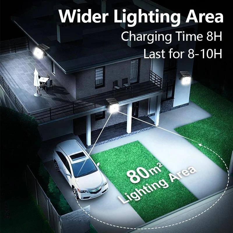 1/2/3PCS LED Solar Light Outdoor 132 LED Spotlights IP65 Waterproof Motion Sensor Human Solar Flood Security Wall Lights 3 Modes