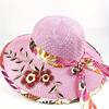 Women'S Wide Brim Straw Sun Hat with Floral Design - Breathable, Protection, Elegant Beach Cap for Summer, Beach Ha