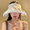 New Shell Sunshade Ice Silk Empty Top Hat Children's Summer Sunscreen Hat Outdoor UV Protection Big Brim