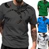 Men T-shirt O Neck Breathable Easy to Match Mighty 3D Print Short Sleeves Pullover Scorpion Print Contrast Color Summer Tops Daily Clothes