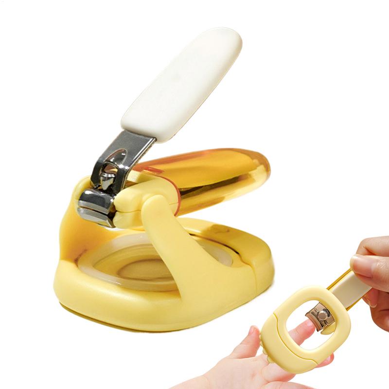 Baby Light Up Nail Clippers With Magnifier Splashproof Nail Trim Baby Fingernail Styling Tools Portable Babies Nail Scissors