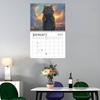 Cat Cosmic 2025 Calendar Fashion Spiral Living Room Wall Calendar Decoration