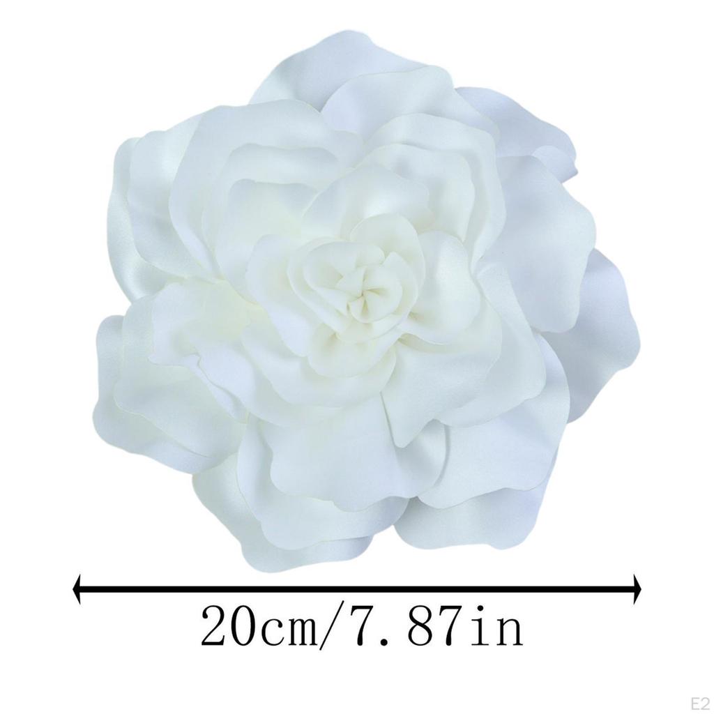 Flower Brooch Pin Boutonniere Classic Diameter 20cm with Clip Decorative Corsage Lapel for