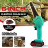 88V 6 Inches Mini Electric Chain Saw Pruning ChainSaw With 2Pcs Lithium Battery Woodworking Pruning One-handed Garden Tool 3000W