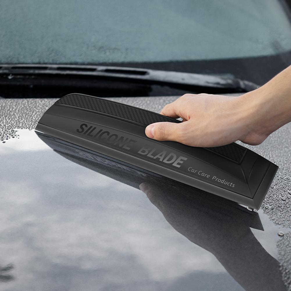 Silicone Car Water Blade For Windshield Wiper Squeegee Tool, Scratch Proof Window Cleaner For Auto Detailing, Glass Cleaning