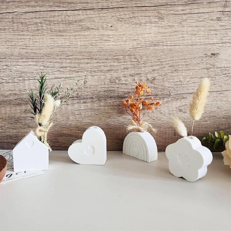 Elegant Rainbow Shaped Sturdy Silicone Flower Pots Mould Tool Must Have Accessory for Home Use Resin Art Enthusiasts