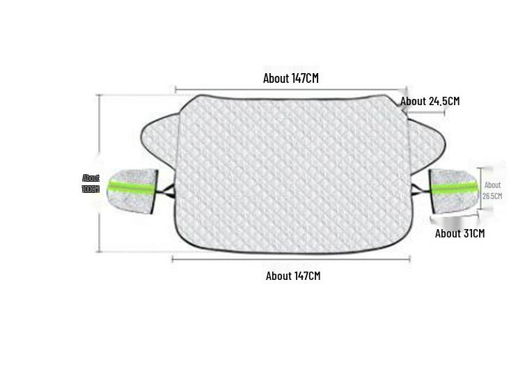 Magnetic Car Windshield Snow & Sun Shade Cover for Sedans, SUVs & Trucks