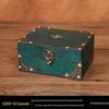 Vintage Wooden Jewelry Storage Box with Lock - Ideal for Earrings, Necklaces, Gifts, and Photography Props.