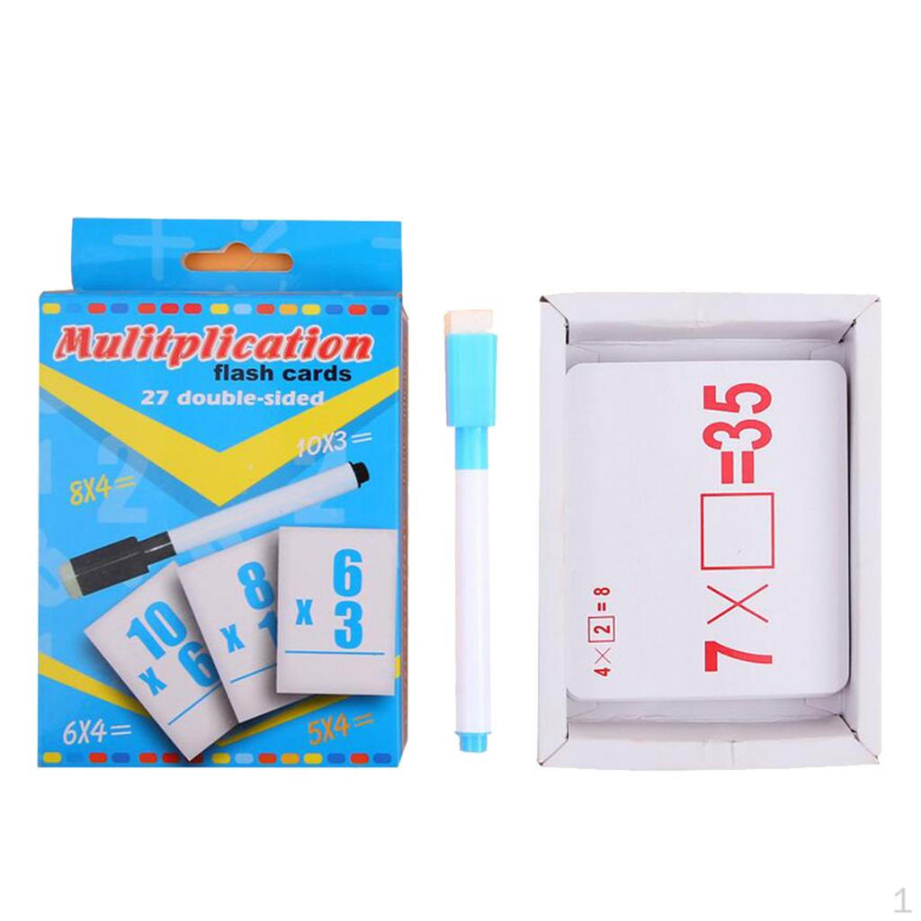 27 Pcs Double Sided Educational Arithmetic Multiplication