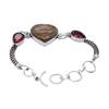 Jasper Red Garnet Gemstone Silver Plated Handmade Bracelet Jewelry 133