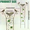 Metal Bird Feeder With Trellis for Climbing Planting Decorative Bird Bath Easy Assembly Rust Resistant Planting Frame for Garden