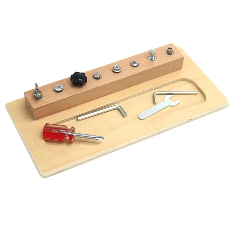 

Закручивающаяся гайка Монтессори Бизи-доска Винт Сборка и разборка Игрушка Обучающая игрушка Деревянная сенсорная игрушка для мальчиков и девочек