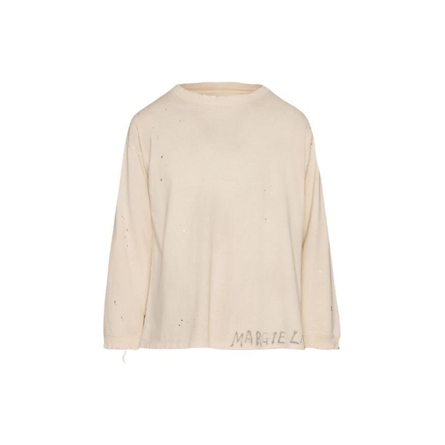 Maison Margiela Logo Printed Long Sleeved T Shirt Men's S50GC0696S24567102