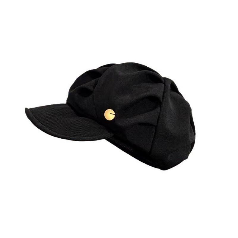 

Складная восьмиугольная шляпа-клош женская весенне-осенняя шляпка, маленькая шляпка для лица, простая модная беретка с мягким козырьком Adjustable
