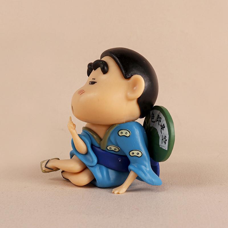 Funny Kimono Crayon Shin Chan Decoration Handmade Anime Surrounding Model Toy Gifts Ornaments Q Version Decoration