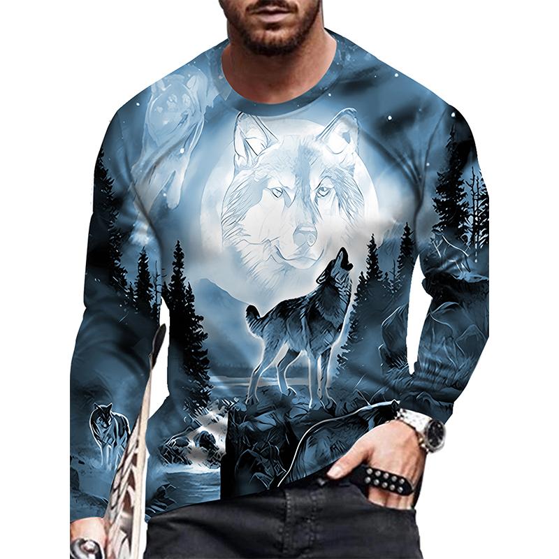 

2023 Весна Осень Мужчины с длинным рукавом Круглый вырез Повседневная футболка , Мужская спортивная мода Топы Футболка .