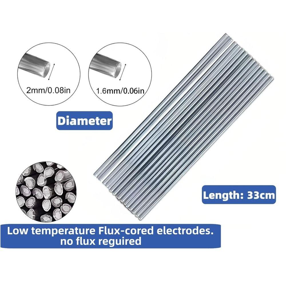 New 1.6/2.0mm Aluminum Welding Rods Low Temperature Easy Melt Welding Wire 33CM Flux Core