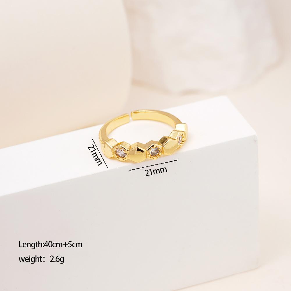 

Simple Shiny Zircon Geometric Necklace Ring Stud Earrings for Women Gold Color Stainless Steel Chain Jewelry Set Gifts for Lover