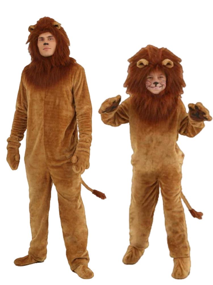 Déguisement Lion Dessin Animé pour Halloween - Adultes & Enfants - Tenue de Fête Animale