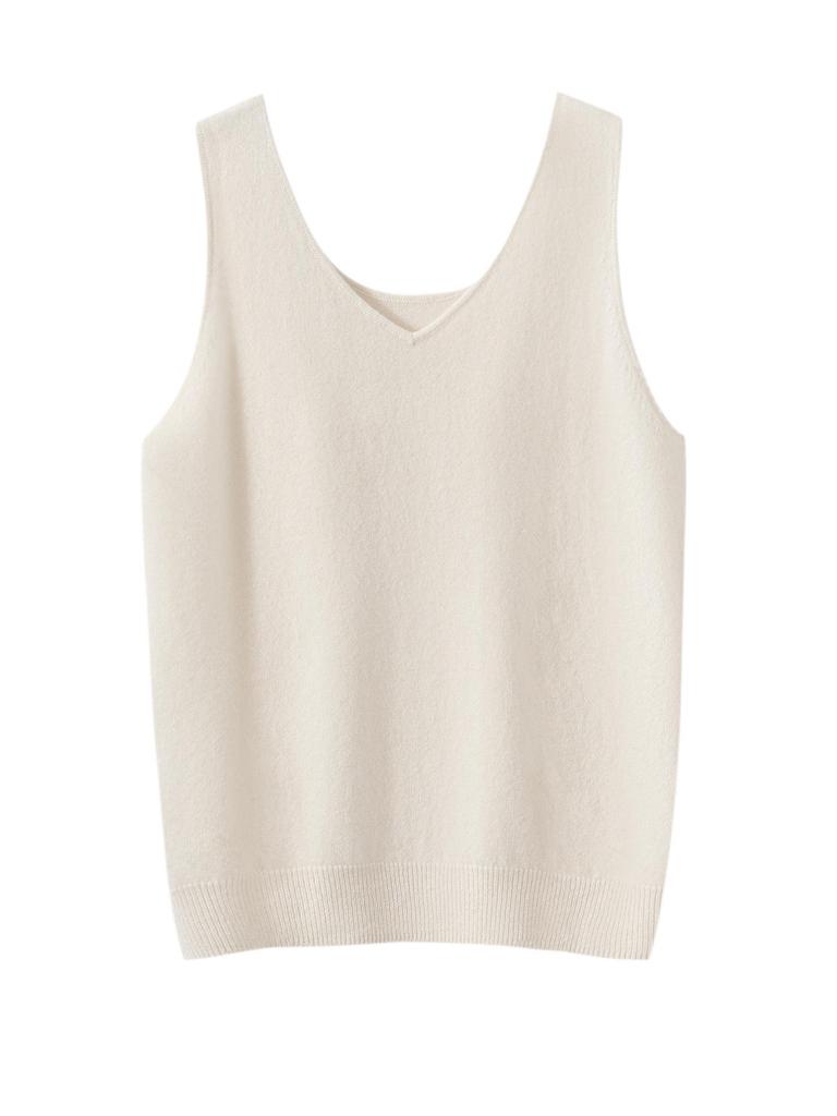 Women's 100% Pure Cashmere Knit Vest - Sleeveless Warm Waistcoat for Autumn/Winter