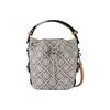 T Monogram Drawstring Closure Metal Double T Logo Bucket Bag Shoulder Crossbody Bag Fabric And Leather Tote Mini Women Bags Gray 178739-020
