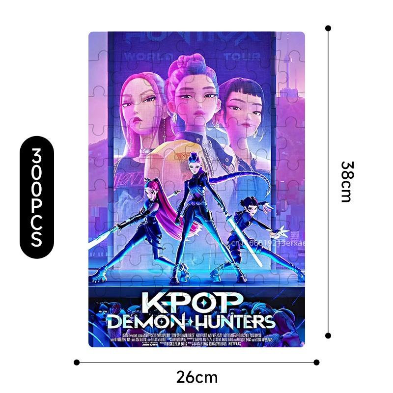 New  Demon Hunters jigsaw puzzle Toys Board Game Rumi Mira Zoey Huntrix Character Pattern Collectible Decor Children Gifts