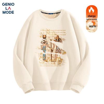 GENIOLAMODE Men's Winter Heavyweight Fleece-Lined Sweatshirt