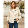 Women S Loose Solid Color Long Sleeve Pocket Trench Coat
