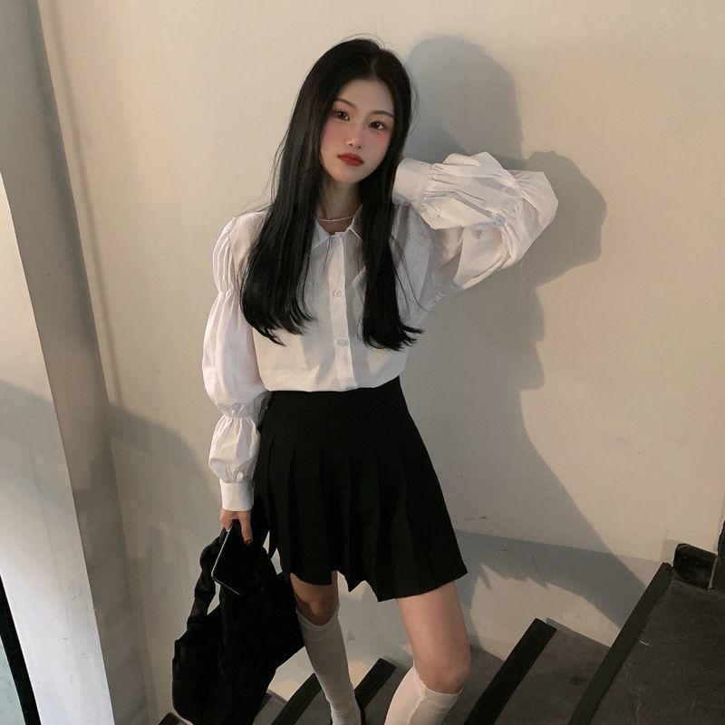 White Shirt Female Spring and Autumn 2024 New French Retro Loose Long-sleeved Blouse