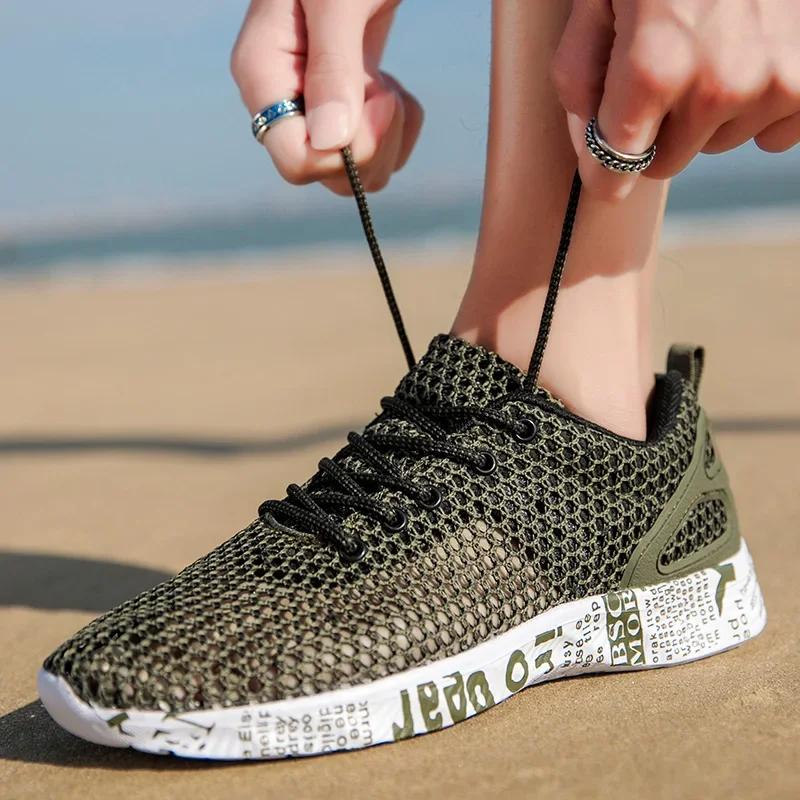 Hight Quality Summer Mens Casual Shoes Aqua Shoes Origin Air Mesh Sneakers Fashion Foam Sport Footwear Beach Shoes Water Shoes