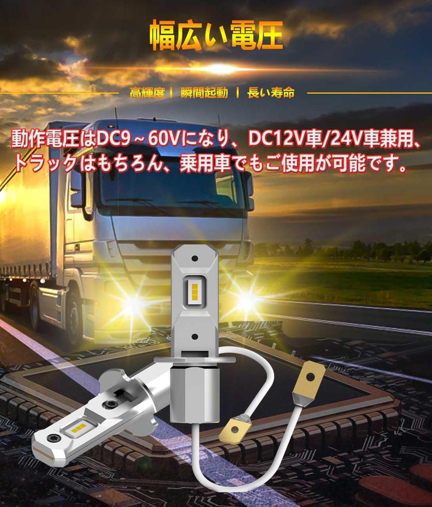 WENLE Ultra Compact Explosive Light H3 LED Fog Lamp, Truck, Yellow, 3000K, Compatible with