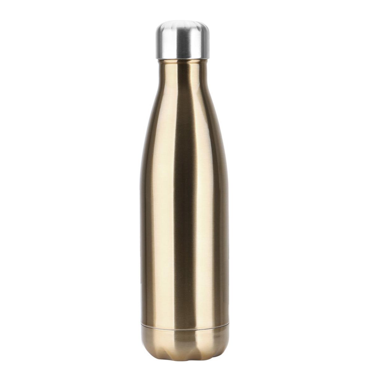 

Бутылка для воды из нержавеющей стали, термос без бисфенола-А, кола, вода, пиво, термос, 500 мл, термос с двойной стенкой и изоляцией для спортивных бутылок золотой