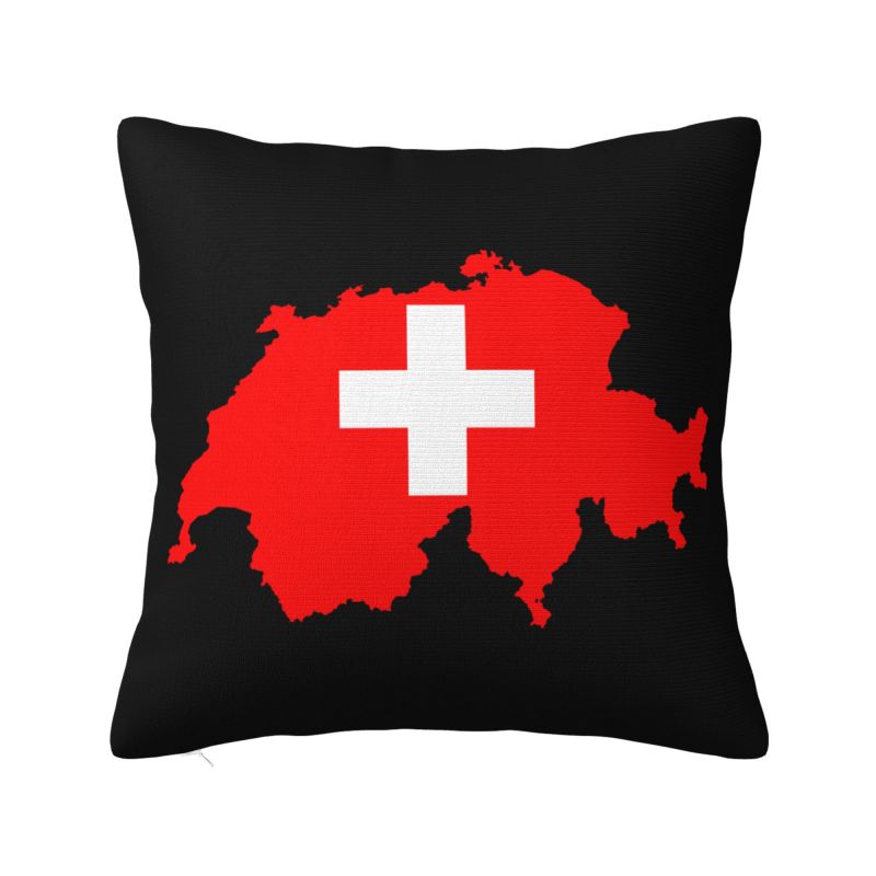 

Пользовательские наволочки с флагом Швейцарии, мягкие современные наволочки для дивана, домашний декор 30x30cm 12x12in