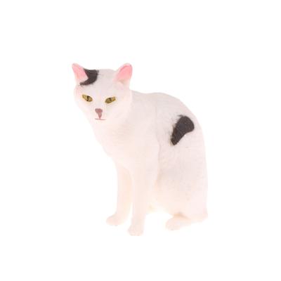 Solid Simulation Animal Model Lying Orange Cat Figurine Cute Desktop Decoration Mini Pet Cat Model Ornament