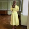 2026 Spring and Autumn New European, American and Amazon Cross-border Foreign Trade Women's Clothing V-neck Dress Large Pendulum Medium-sleeved Dress